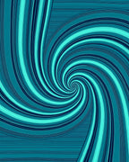 Abstract Swirl Teal Stripes Rug