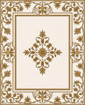 Ornate Floral Classic Border Rug