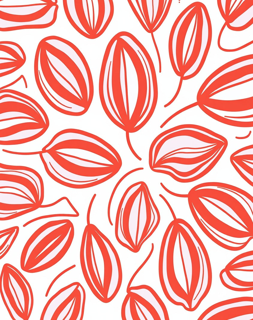 Abstract Coral Outline Organic Pattern Rug