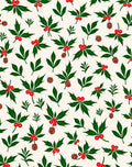 Christmas Holly Berry Pinecone Garland Rug