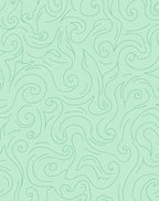 Whimsical Swirl Soft Mint Design Rug