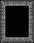 Ornate Scrollwork Border Design Rug