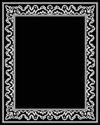 Ornate Scrollwork Border Design Rug