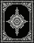 Intricate Black White Mandala Patterned Rug