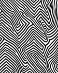 Abstract Black White Geometric Lines Rug