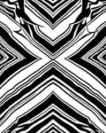 Bold Black White Abstract Geometric Rug
