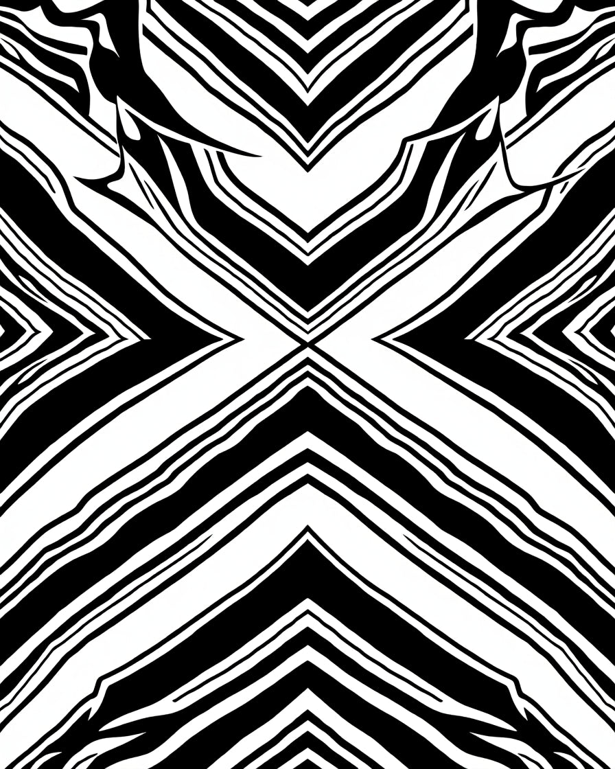 Bold Black White Abstract Geometric Rug