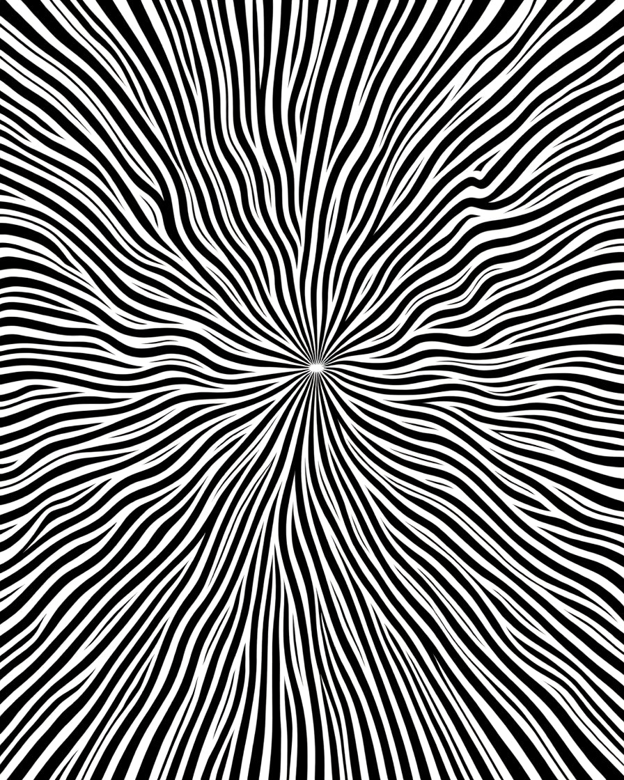 Radiating Organic Wave Pattern Rug