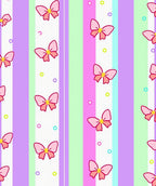 Pastel Bows With Stripes Pattern Rug