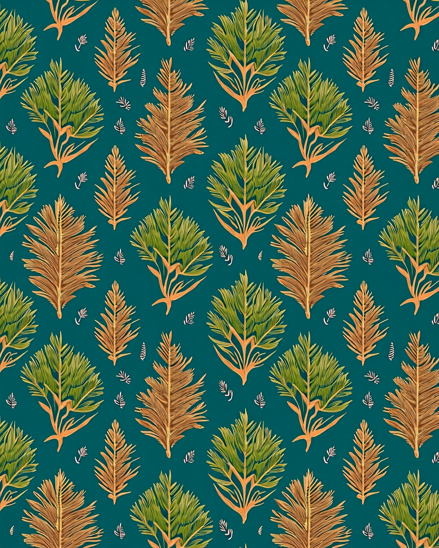 Green Brown Foliage And Botanicals Rug