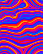 Vibrant Swirls Bold Stripes Pattern Rug