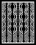 Bold Black White Geometric Pattern Rug