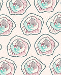 Whimsical Pink Grey Baby Pattern Rug