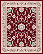 Elegant Floral Vines And Scrolls Rug
