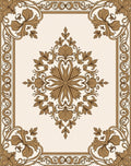 Ornate Floral Medallion Frame Pattern Rug