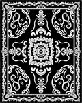 Classic Damask Inspired Ornamental Pattern Rug