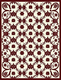 Intricate Floral Swirl Pattern Rug