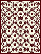 Intricate Floral Swirl Pattern Rug