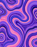Purple Pink Swirling Fluid Rug