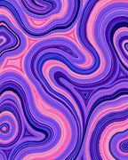 Purple Pink Swirling Fluid Rug