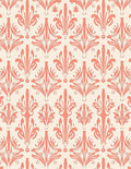 Coral Floral Damask Pattern Design Rug