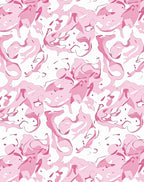 Pink Abstract Organic Flow Pattern Rug