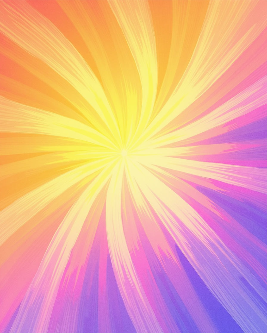 Vibrant Swirl Burst Gradient Rug