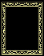 Golden Floral Scroll Frame Design Rug