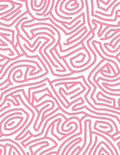 Pink Labyrinth Pattern Rug