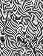 Abstract Black White Wavy Lines Rug
