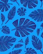 Bold Tropical Leaves Pattern Rug