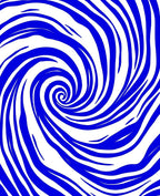 Bold Blue Swirl Abstract Pattern Rug