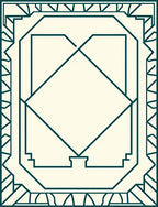 Geometric Deco Style Outline Pattern Rug