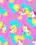 Whimsical Unicorn and Stars Pattern Rug