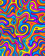 Vibrant Swirl Abstract Pattern Rug