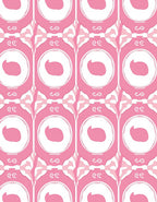 Pink Abstract Calligraphic Pattern Rug