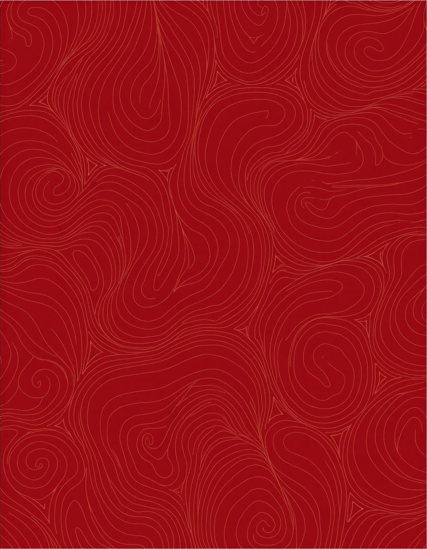 Crimson Swirls Abstract Pattern Rug
