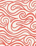 Coral Swirl Flow Pattern Design Rug