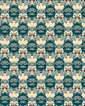 Tribal Face Inspired Repeating Pattern Rug