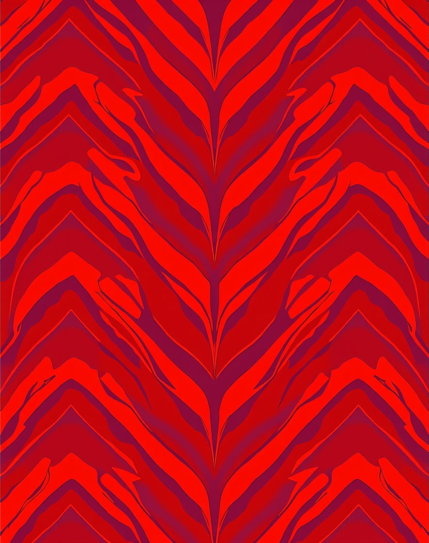 Fiery Red Bold Stripe Pattern Rug