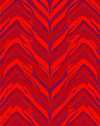 Fiery Red Bold Stripe Pattern Rug