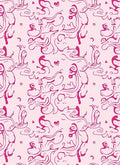 Elegant Pink Flowing Abstract Pattern Rug