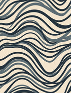 Dark Blue Swirl Pattern Textured Rug