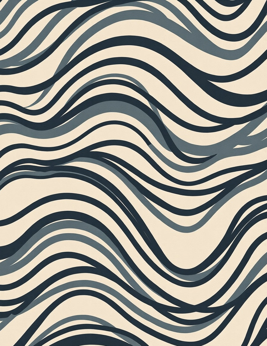 Dark Blue Swirl Pattern Textured Rug
