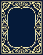 Ornate Floral Scrollwork Border Rug