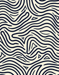 Abstract Wavy Stripe Pattern Rug