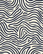 Abstract Wavy Stripe Pattern Rug