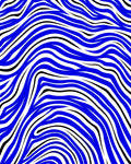 Flowing Blue Black White Abstract Rug