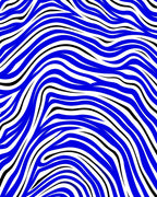 Flowing Blue Black White Abstract Rug
