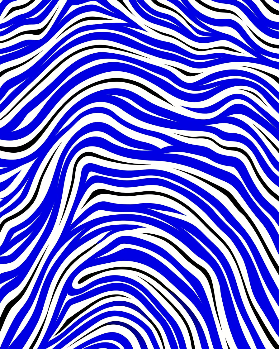 Flowing Blue Black White Abstract Rug